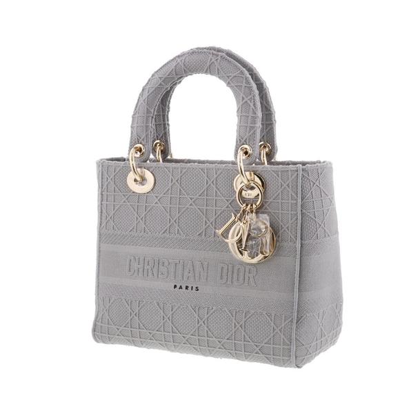 Dior Christian Handbag  2Way Medium D-Lite Black - Picture 1 of 11